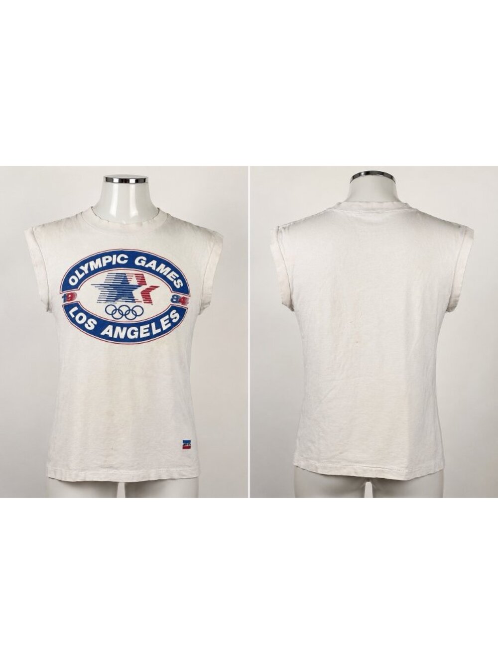 Vintage 1984 Levi’s Los Angeles Olympics Sleeveless Shirt USA Medium Rare 80s